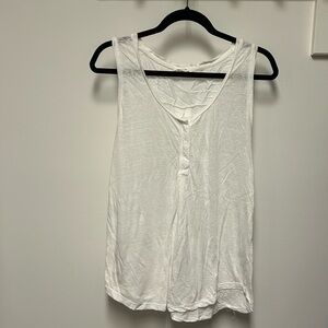 Caslon Henley style linen blend tank
